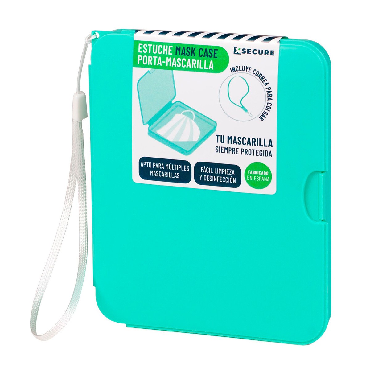 Xsecure Estuche porta mascarillas menta