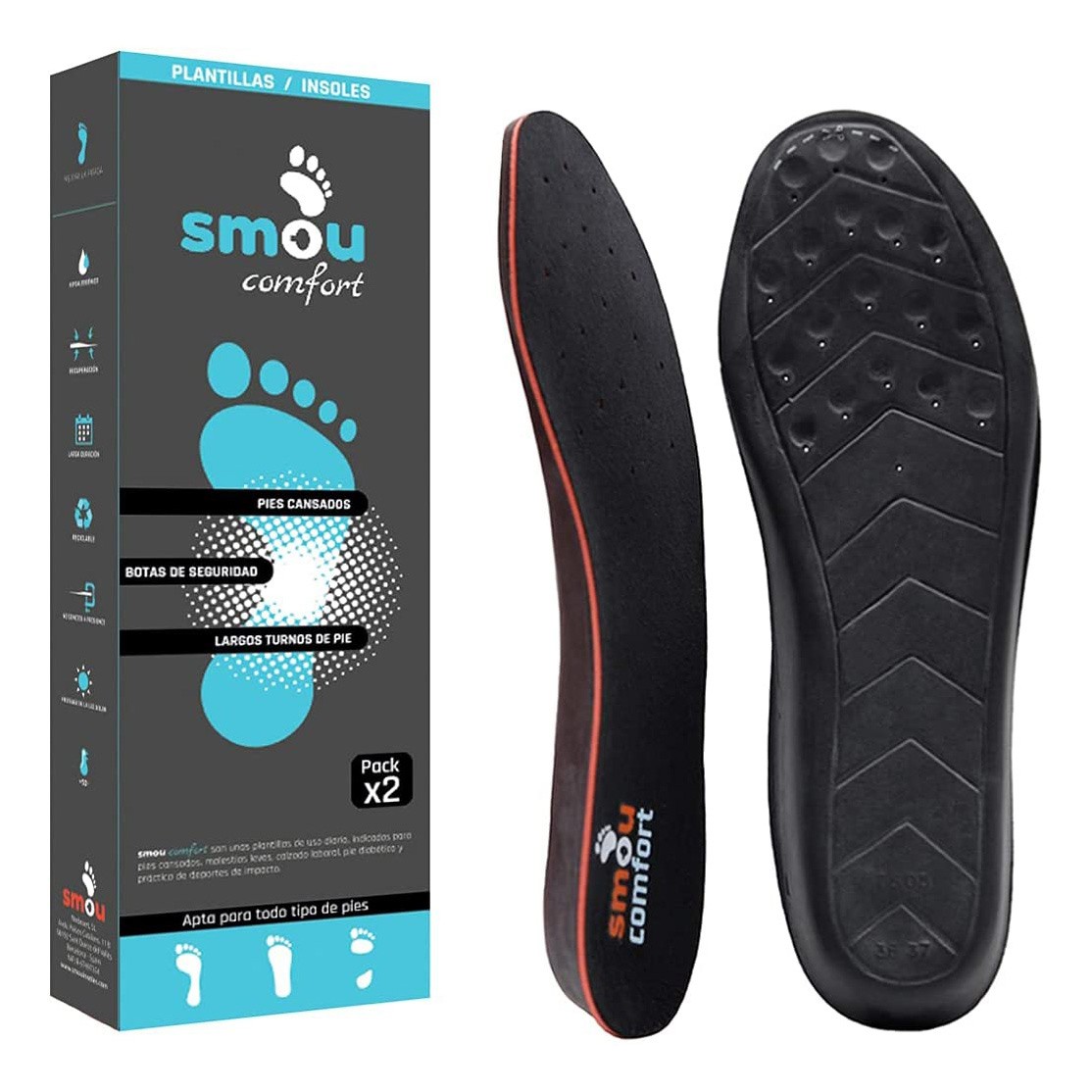 Smou comfort plantilla amortiguación talla 36-37